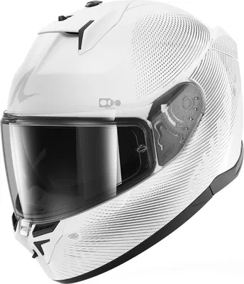Мотошлем Shark Helmets D-Skwal 3 SP Lyne HE0902E-WSS-XL (XL, белый/серебристый)