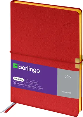 Ежедневник Berlingo Casual Gold 2027г / DD7_F0018 (184л, красный)