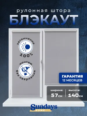 Рулонная штора Sundays Home LM 168-07 57x140 (серый)