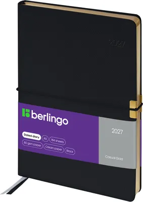 Ежедневник Berlingo Casual Gold 2027г / DD7_F0001 (184л, черный)