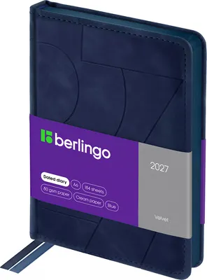 Ежедневник Berlingo Velvet 2027г / DD7_43601 (184л, синий)