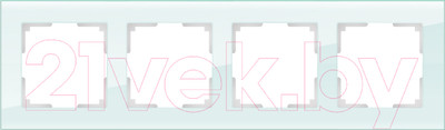 Рамка для выключателей и розеток Werkel Favorit WL01-Frame-04 / a031478 (натуральное стекло)