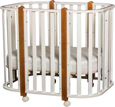Детская кроватка Incanto Nuvola Lux / KR-0106/0 (маятник, белый/бук)