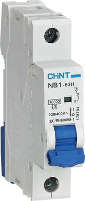 Выключатель автоматический Chint NB1-63H 1P 2A 10кА х-ка B / 179771