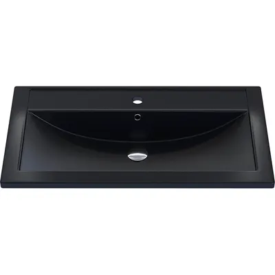 Умывальник Uperwood Foster Quartz 80x45.5x17.5 (черный матовый/уголь)