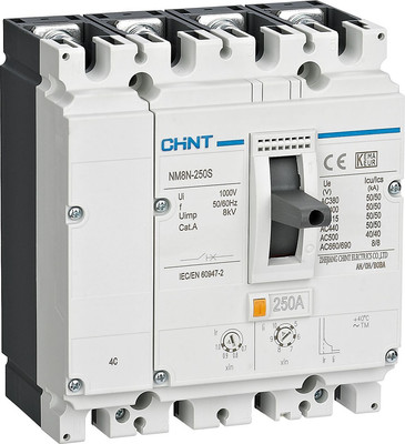 Выключатель автоматический Chint NM8N- 250C 4Р 250A 36кА / 271158