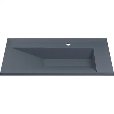 Умывальник Uperwood Lotus Quartz 80x50x13 (серый матовый/бетон)