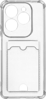 Чехол-накладка Zibelino Silicone Card Holder для Infinix Hot 40 / ZSCH-INF-H40-CAM-TRN (прозрачный)