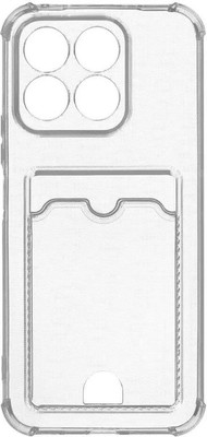 Чехол-накладка Zibelino Silicone Card Holder для Honor X8b 4G / ZSCH-HON-X8B-CAM-TRN (прозрачный)