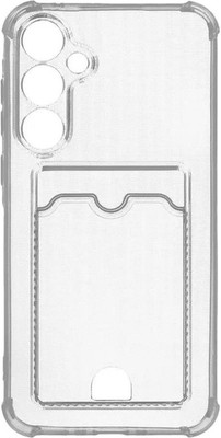 Чехол-накладка Zibelino Silicone Card Holder для Samsung A35 / ZSCH-SAM-A35-CAM-TRN (прозрачный)