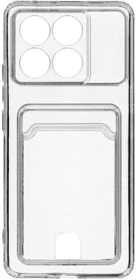 Чехол-накладка Zibelino Silicone Card Holder для Xiaomi Poco X6/ ZSCH-XIA-X6-PRO-CAM-TRN (прозрачный)