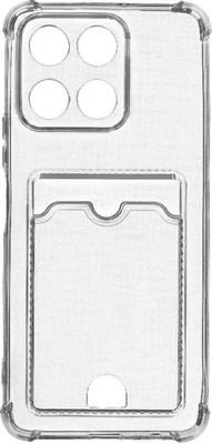 Чехол-накладка Zibelino Silicone Card Holder для Honor / ZSCH-HON-X6A-CAM-TRN (прозрачный)