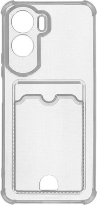 Чехол-накладка Zibelino Silicone Card Holder для Honor 90 Lite/ZSCH-HON-90-LITE-CAM-TRN (прозрачный)