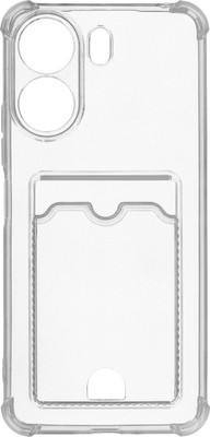 Чехол-накладка Zibelino Silicone Card Holder для Xiaomi Redmi /ZSCH-XIA-RDM-13C-CAM-TRN (прозрачный)