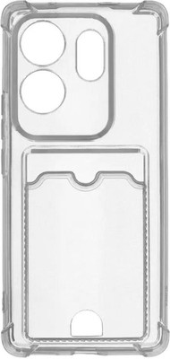 Чехол-накладка Zibelino Silicone Card Holder для Infinix Zero 30 / ZSCH-INF-Z30-CAM-TRN (прозрачный)