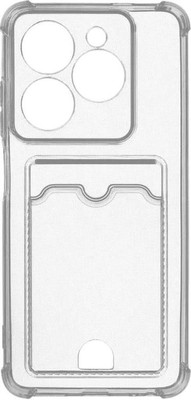Чехол-накладка Zibelino Silicone Card Holder для Infinix Smart / ZSCH-INF-H40I-CAM-TRN (прозрачный)