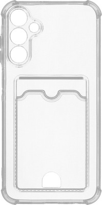 Чехол-накладка Zibelino Silicone Card Holder для Samsung A15 / ZSCH-SAM-A156-CAM-TRN (прозрачный)