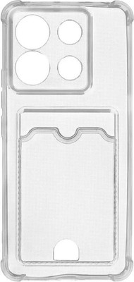 Чехол-накладка Zibelino Silicone Card Holder для Xiaomi / ZSCH-XIA-X6-CAM-TRN (прозрачный)