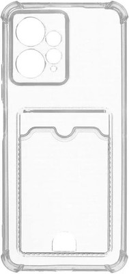 Чехол-накладка Zibelino Silicone Card Holder для Xiaomi / ZSCH-XIA-NOT12-4G-CAM-TRN (прозрачный)