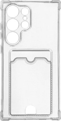 Чехол-накладка Zibelino Silicone Card Holder для Samsung / ZSCH-SAM-S24-ULT-CAM-TRN (прозрачный)