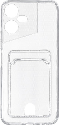 Чехол-накладка Zibelino Silicone Card Holder Tecno Pova Neo / ZSCH-TCN-PV-NEO3-CAM-TRN (прозрачный)
