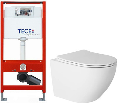 Унитаз подвесной с инсталляцией Saniteco Torando T-203W + TECE Profil 9300302