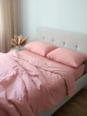 Комплект постельного белья Mio Tesoro 1.5сп 50х70 / 15-2705 (пудра, простыня на резинке 90см)