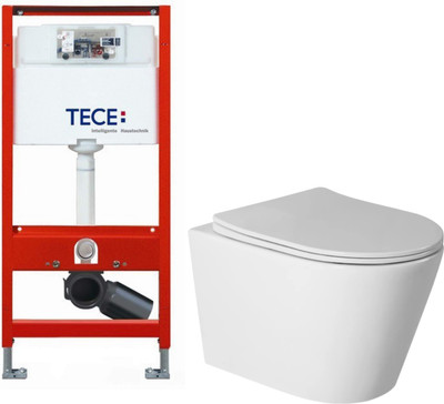 Унитаз подвесной с инсталляцией Saniteco Torando T-201W + TECE Profil 9300302
