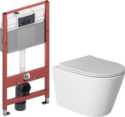 Унитаз подвесной с инсталляцией Saniteco Torando T-201W + TECE 9400401