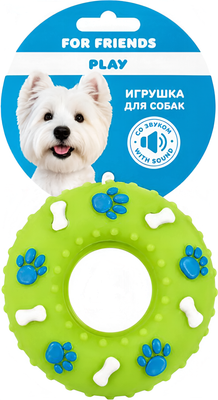 Игрушка для собак For Friends Кольцо резиновое с пищалкой / DB023