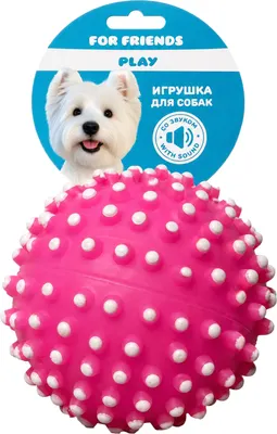 Игрушка для собак For Friends Мяч с шипами и пищалкой / DB042