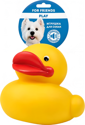 Игрушка для собак For Friends Утенок с пищалкой / DE004