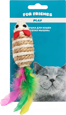 Игрушка для кошек For Friends Веселая мышка сизалевая YFTOY05-002