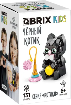 Конструктор QBRIX Kids Котики. Черный котик 32016