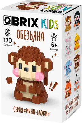 Конструктор QBRIX Kids Мини-блоки. Обезьяна 32024