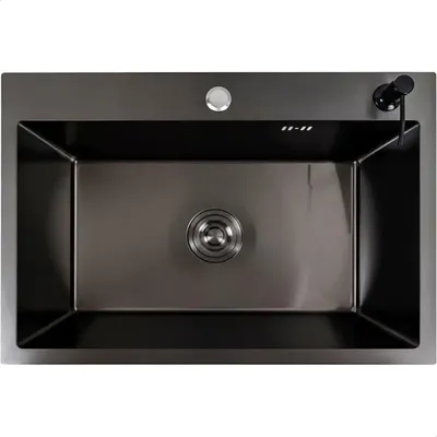 Мойка кухонная КромРус 7050B (черный)