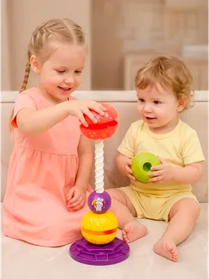 Развивающий игровой набор Om&Mom Пирамидка Крути-верти / 41212