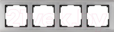 Рамка для выключателей и розеток Werkel Metallic WL02-Frame-04 / a028862 (глянцевый никель)