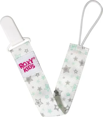 Держатель для пустышки ROXY-KIDS Серо-голубые звезды / RPC-006
