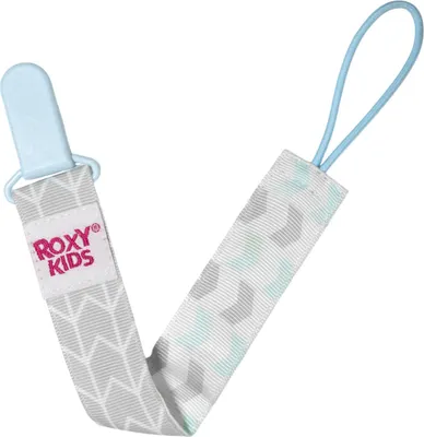 Держатель для пустышки ROXY-KIDS Серо-голубые стрелки / RPC-007