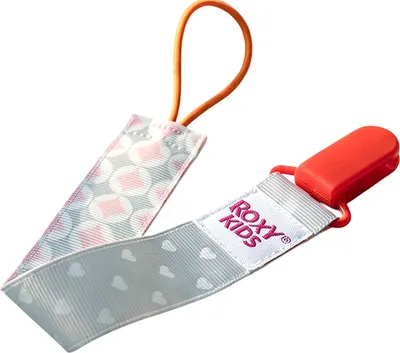 Держатель для пустышки ROXY-KIDS Серо-розовые ромбы / RPC-008