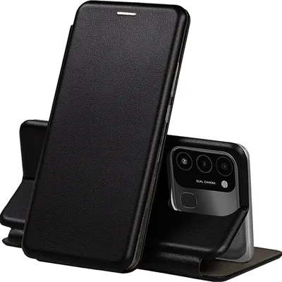 Чехол-книжка Zibelino Book для Tecno Spark 8C/Go 2022 / ZB-TCN-S8C-BLK (черный)