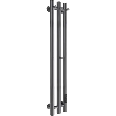 Полотенцесушитель электрический Маргроид Ferrum Inaro 3 СНШ 80x6x12 крючки 3/1 (графит, таймер справа)