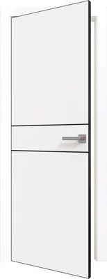 Дверь межкомнатная Юни Prime Line 2 ПЭТ G ABS 40х200  (White Silk)
