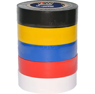 Набор изолент Unibob 15мм / 43657 (10м, 5шт)