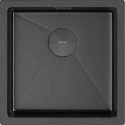 Мойка кухонная Arfeka ECO AR 45x45 Pop-Up Black Nano Decor Volcanic