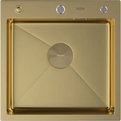 Мойка кухонная Arfeka ECO AR 50x50 Pop-UP Gold PVD Nano