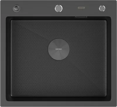 Мойка кухонная Arfeka ECO AR 55x50 Pop-UP Black PVD Nano Decor