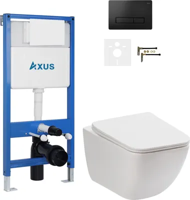 Унитаз подвесной с инсталляцией Axus 011D с унитазом Canto 2202 и кнопкой 097HDB / k0182