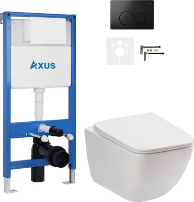 Унитаз подвесной с инсталляцией Axus 011D с унитазом Canto 2202 и кнопкой 097IB / k0170